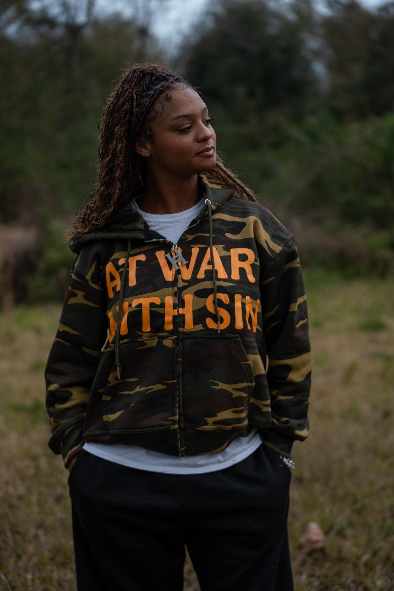 “AT WAR WITH SIN” CAMOUFLAGE - Zip Up