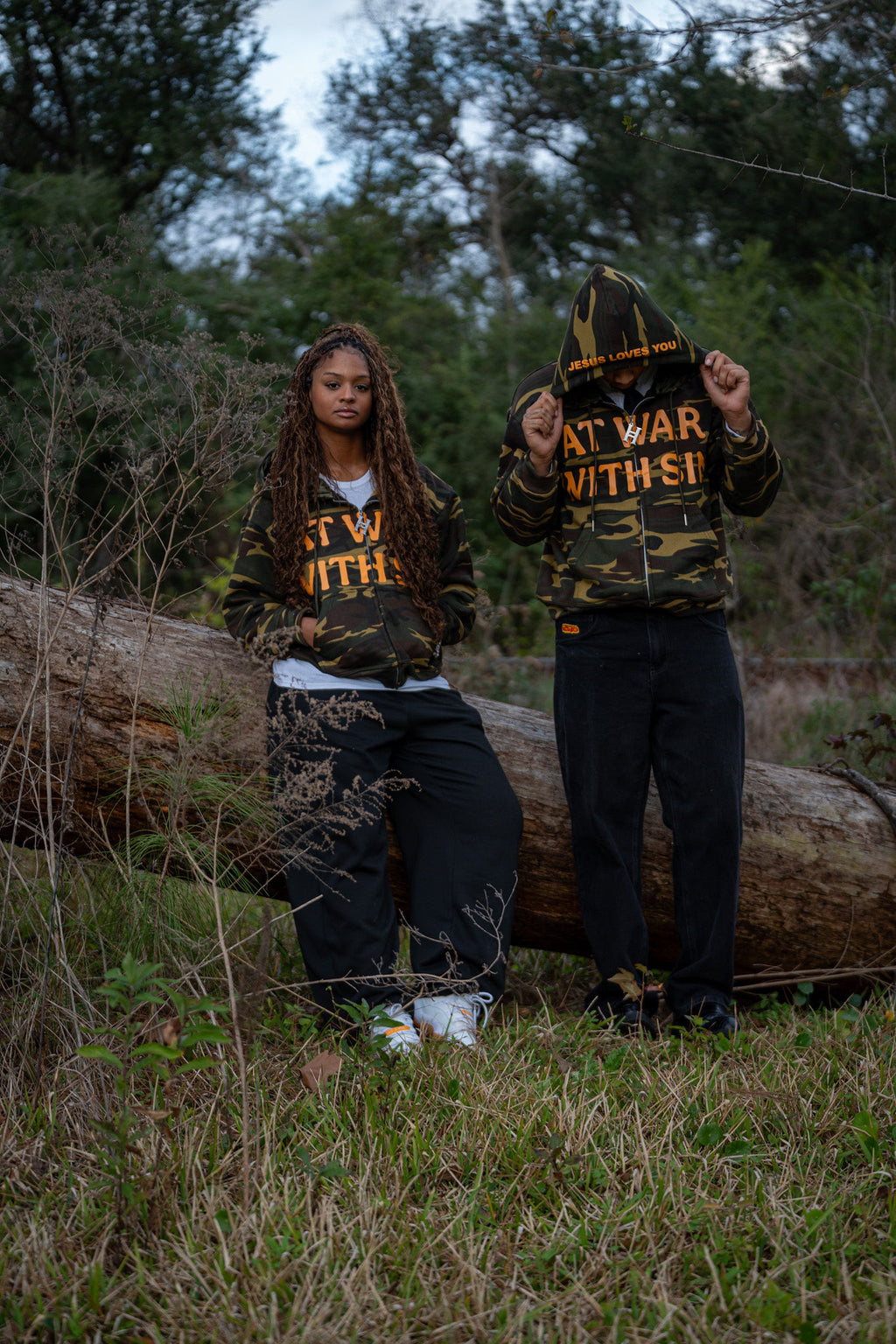 “AT WAR WITH SIN” CAMOUFLAGE - Zip Up