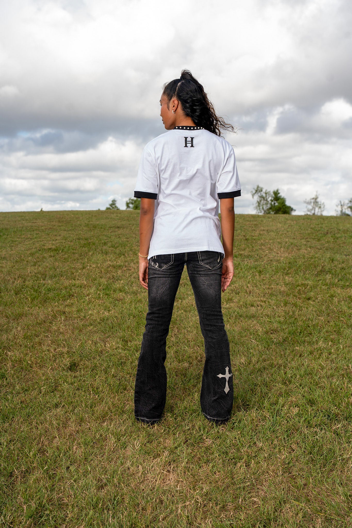 “PEARLS OF THE KINGDOM” - Ringer Tee (SNOW WHITE)