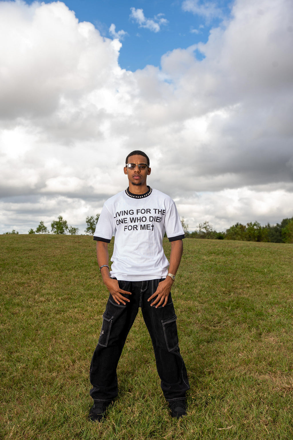 “PEARLS OF THE KINGDOM” - Ringer Tee (SNOW WHITE)