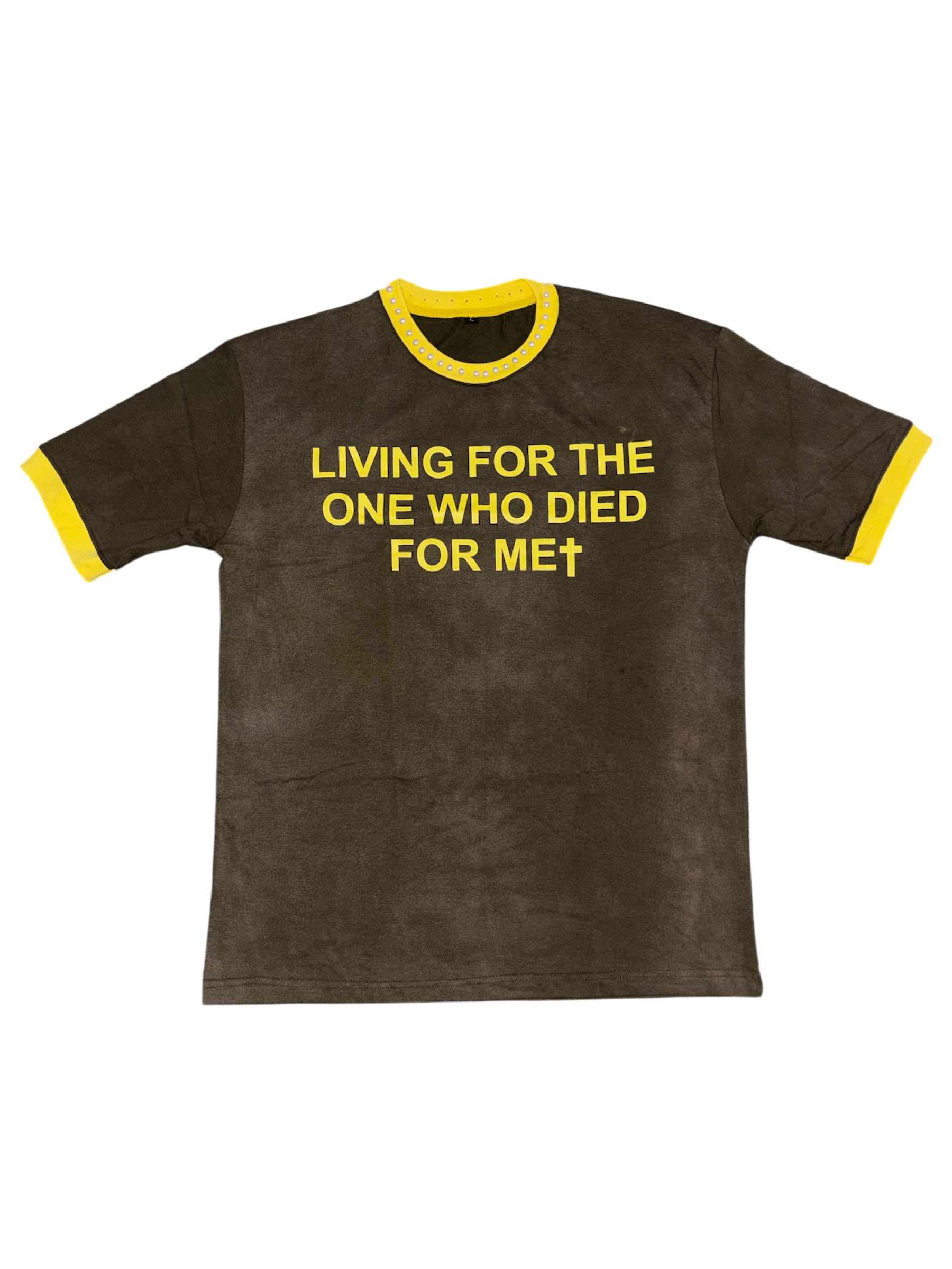 “PEARLS OF THE KINGDOM” - Ringer Tee (OLIVE GREEN)