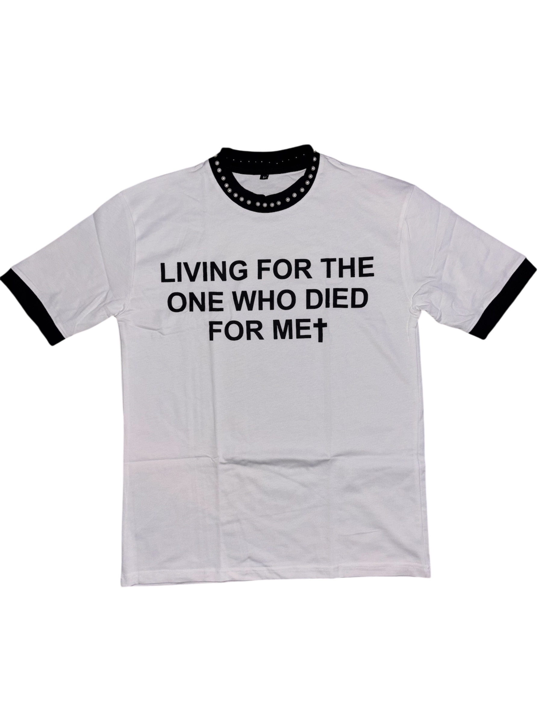 “PEARLS OF THE KINGDOM” - Ringer Tee (SNOW WHITE)